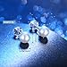 J.Rosée Earrings, Simulated Pearl Stud Earrings 925 Sterling Silver, Jewelry Gifts for Women Girls