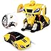 Baztoy Converter Toys Remote Control Car on Wall for Boys Girls Age of 3, 4, 5, 6,7,8-16 Year Old Gifts One-Button Deformation 360° Rotating RC Robot Cars with LED Light Intelligent Vehicle