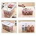 MineDecor Plastic Storage Containers Square Handle Food Storage Organizer Boxes with Lids for Refrigerator Fridge Cabinet Desk (Set of 4 Pack, Large Organizer Bins)