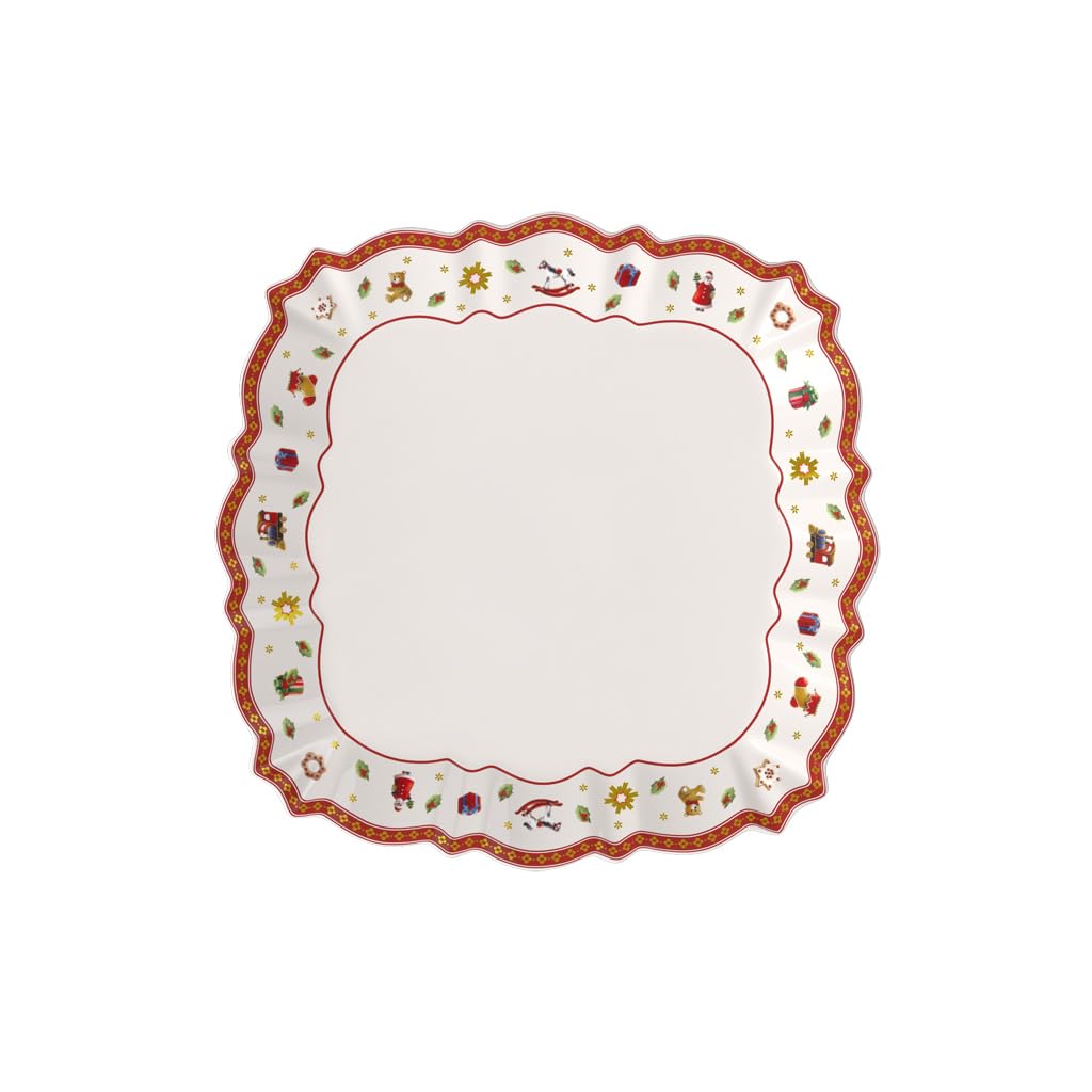 Villeroy & Boch – Toy's Delight Serving Platter Red and White, Microwave Safe, Christmas, Table, Plate, Serving Tray, Platter, Large, Food, Premium Porcelain — image 1