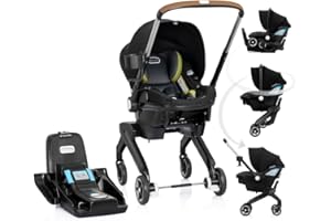 Evenflo Shyft DualRide Infant Car Seat and Stroller Combo w/Carryall Storage (Durham Green)