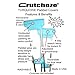 Crutcheze Premium USA Made Crutch Pad and Hand Grip Covers | Comfortable Underarm Padding Washable Breathable Moisture Wicking Fabric - Accessories for Adult & Youth Crutches (Turquoise)