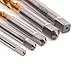 INHDBOX 5 Pcs M3 M4 M5 M6 M8 Titanium Coated HSS Spiral Flute Metric Taps Set