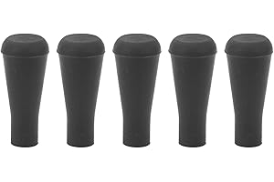 5Pcs Archery Tips, Soft Rubber Arrowheads 6mm Blunt Point Broad Heads for Arrows Training (Black)