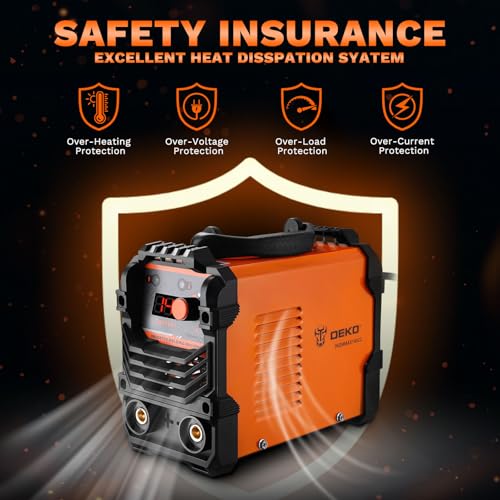 Mini Soldering Iron:DEKO 140A 220V MMA ARC Welder for Home Repair, Metal Welding, DIY, Portable Welding Machine with Adjustable Shoulder Strap for Welders