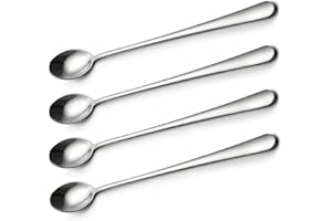 ZYC Restaurant bar ice Tea Spoon Long Handle bar Spoon, 9 inch Long Handle ice Tea Spoon, Coffee Spoon, ice Cream Spoon, Stai