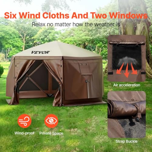 VEVOR 12x12 Pop-Up Screen Gazebo Review: Portable Camping Shelter with Wind Cloths image 27