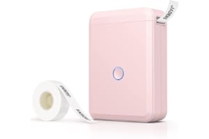 JADENS Label Maker Machine with Tape, D110 Portable Bluetooth Label Printer for Storage, Shipping, Barcode, Mailing, Office, 