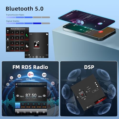【8 Core 4+64G】 Hodozzy Carplay Car Radio for Opel Astra J/Buick Excelle 2009-2015, 9.7 Inch Touch Screen Android Car Radio with Android Auto/WiFi/GPS/RDS/FM/Bluetooth/USB/DSP+Reversing Camera