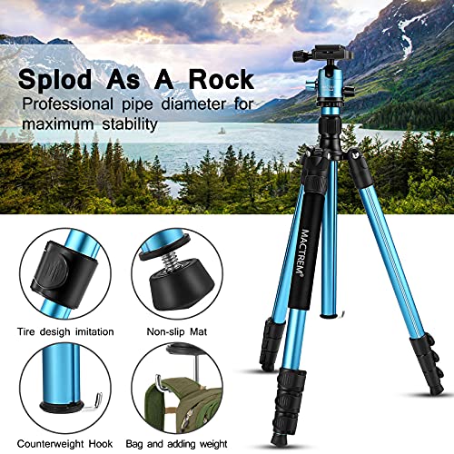 MACTREM Professional Camera Tripod DSLR Tripod for Travel, Super