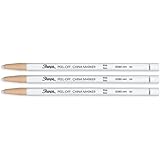 Peel-Off China Marker 164T White, 3 Markers Per Order (02060)