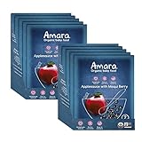 Amara Baby Food, Applesauce with Maqui Berry, Healthy Baby & Infant Food, Organic Fruits for Baby's First Meals - Stage 2 (10 Pouches)