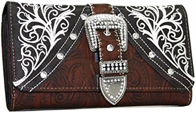 Western Rhinestone Bling Belt Buckle Wallet