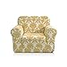 CHUN YI 1-Piece Stylish Printed Polyester Spandex Fabric Armchair Slipcover Soft Elastic Sofa Couch Cover for 1 Seat Arm Chair (Chair, Yellow Flower)