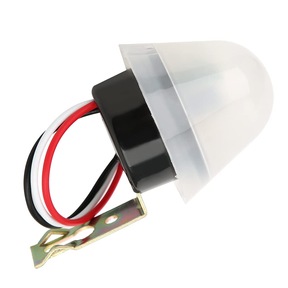Dusk to Dawn Photocell Sensor Switch - 10A Auto on Off Photocell Switch Automatic Street Light Switch Photocell Light Sensor for Outdoor Lighting