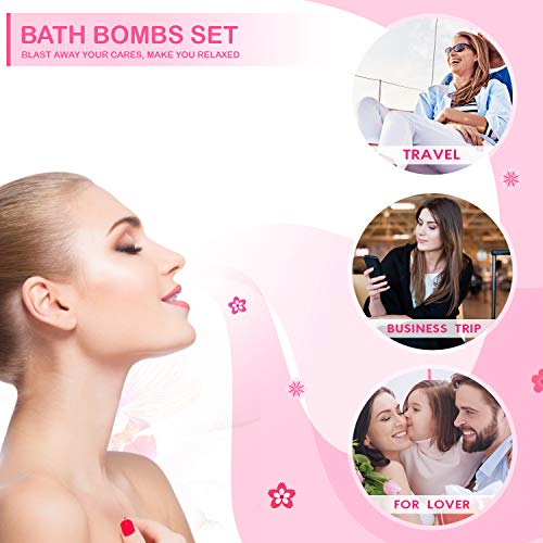 Peradix Bombe da Bagno 16PCS Set Regalo Vegane Palle Effervescenti Profumate Sali Rocce Frizzante Aromi - Rilassare Aromaterapia, Idratazione Della Pelle Secca al Burro di Karitè Festa della mamma