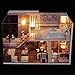 Kisoy Romantic and Cute Dollhouse Miniature DIY House Kit Creative Room Perfect DIY Gift for Friends,Lovers and Families(Wait for The time) Plus Dust Proof Cover