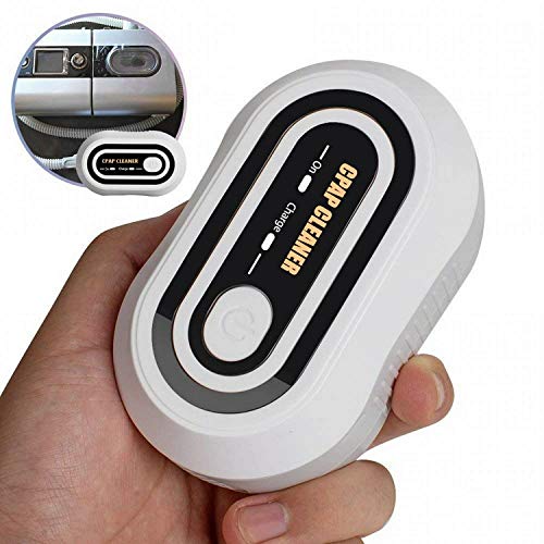 CPAP Cleaner & Sanitizer, Vktech Portable Mini CPAP Cleaner Disinfector, Recharge Ozone Sterilization Cleaner Machine for CPAP Mask Air Tubes Respirator Heated Hose Pipe Tube Accessories, White