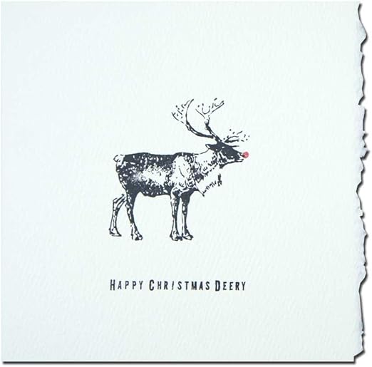 Amazon クリスマスカード By ジョアンナ 10 ハッピー クリスマス トナカイ グリーティングカード 文房具 オフィス用品