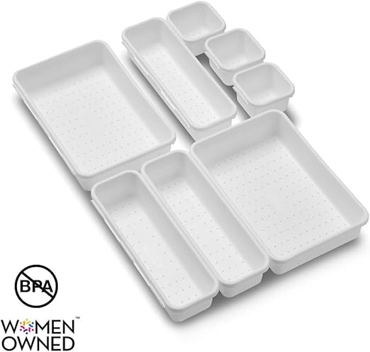 Madesmart Interlocking 8 Bin Pack White Amazon Co Uk Kitchen Home