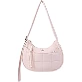 WESTBRONCO Puffer Crescent Shoulder Bags for Women Puffy Quilted Handbags, Nylon Shoulder Purse with Adjustable Strap