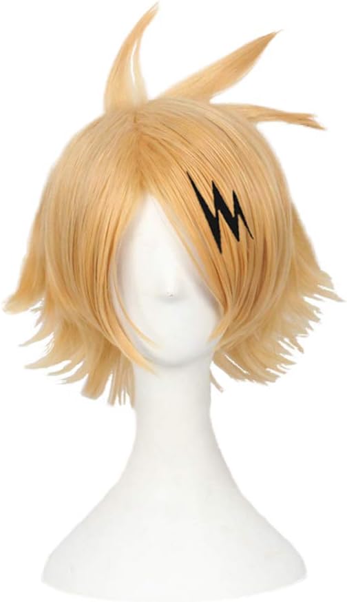 Elibeauty Anime My Hero Academia Cosplay Wig, Fashion Hair Wig Party Decoration Anime Fans Gift for Cosplay Costume and Daily Use(Kaminari Denki)