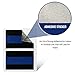 Blue Lives Matter License Plate Sticker - Pack of 10 - Vinyl Decal - Weatherproof - Reflective Cop Thin Blue Line Decals - Thin Blue Line Flag Support Police/Law Enforcement Officers (1