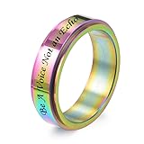 SHNIAN Titanium Steel Colourful Fashion Ring