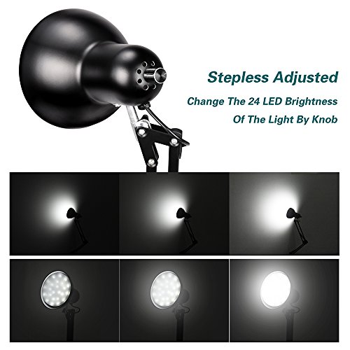 image for Emart 15W LED Adjustable Desk Lamp, Heavy Duty Base, Metal Table Lamp,