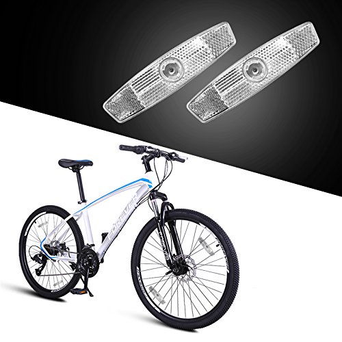 2Pcs Outdoor Plastic Bicycle Wheel Spoke Night Safety Warning Reflector (Clear)
