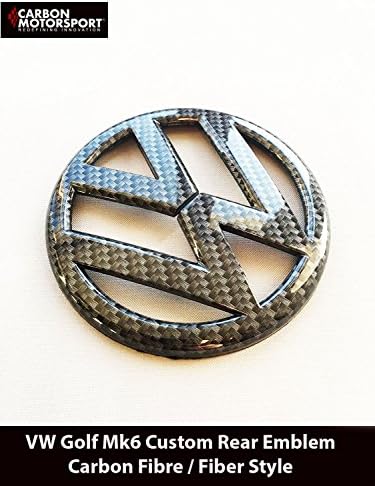 Golf Carbon Fibre Black Rear Badge Emblem Gti Tdi Tsi Gtd