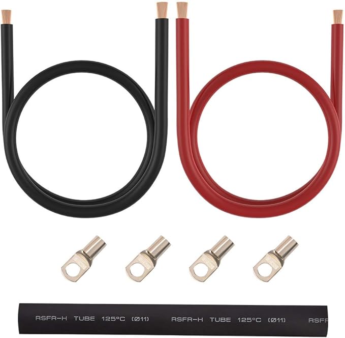 Battery Inverter Cable Pure Copper Flexible Wire 4AWG Guage Power