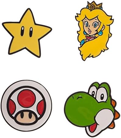 Nintendo NES Super Mario Kart Zelda Lapel Mini Pin Badge Set (Super Mario)