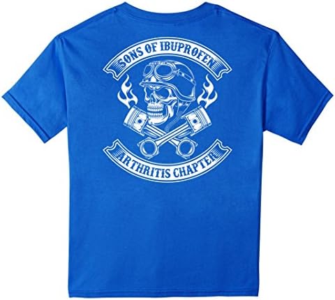 Kids Sons of ibuprofen Arthritis chapter -Cool Biker saying shirt 10 Royal Blue