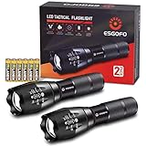 Esgofo LED Flashlights 2 Pack Bright Powerful EDC