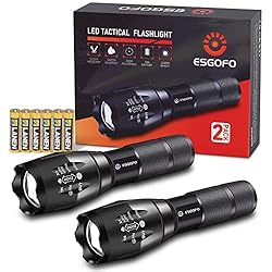 Esgofo LED Flashlights 2 Pack Bright Powerful EDC