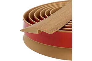 Tintvent Carpet Floor Transition Strip, Self-Adhesive Carpet to Tile Transition Edging Trim Suitable for Door Threshold/Wood Floor, Cover Height Within 5mm – Brown(10Ft)