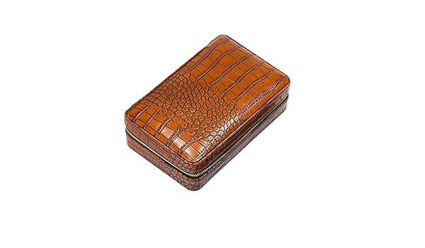 Amazon Com Nachen Cigar Case Travel Portable Genuine Leather Cedar Cigar Travel Case Cedar Humidor With Cutter Lighter Set Wooden Box 4 Tubes Portable Cigar Home Kitchen amazon com