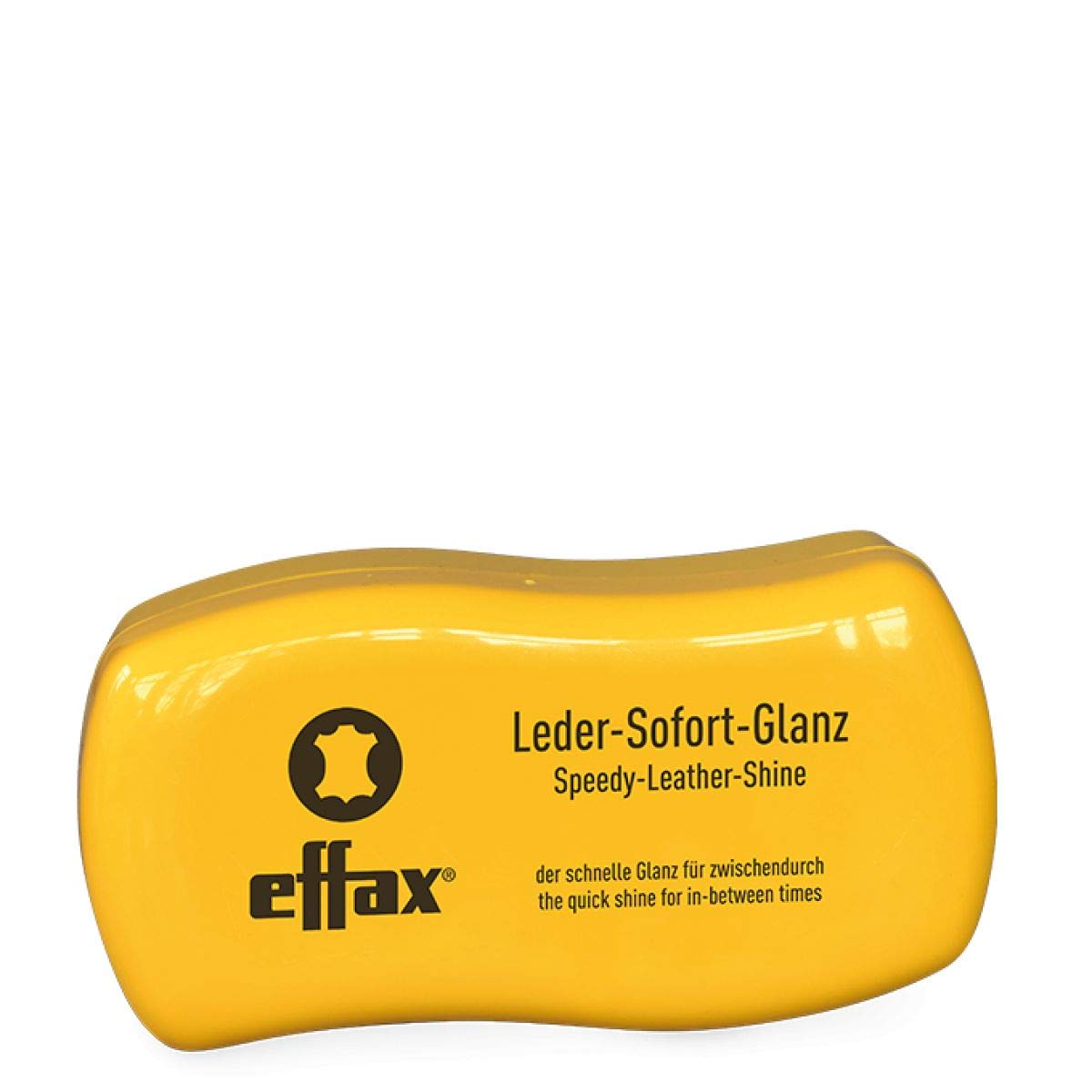Effax Leather Shine (Yellow, Lightweight, One Size) - For Boots, Saddles, Bridles, Harness, Bags - Includes Sponge