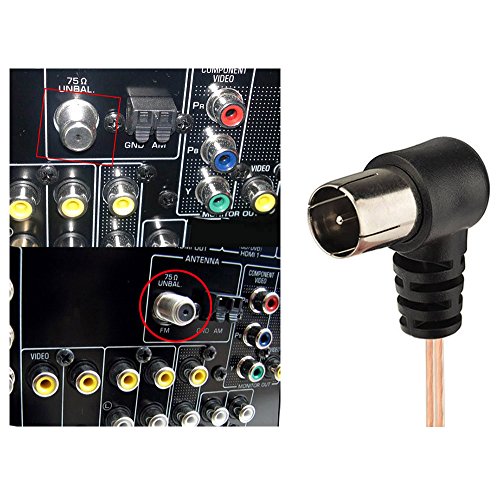 Superbat FM Antenna Dipole Antenna Indoor 75 Ohm with F Type Male