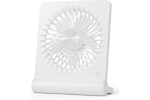 Small Desk Fan,Rechargeable USB Fan Battery Operated,Ultra Quiet, Strong Wind, 3 Speeds & about 4-12 Hours Longer Working, 18