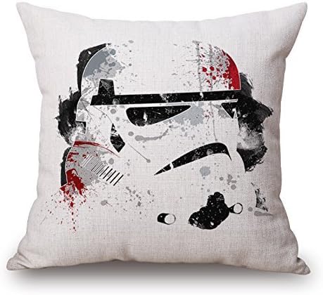 Damuiyans The Star War Watercolor Painting Decorative Printed Cotton Linen Throw Pillow Covers Pillow Case Pillowcase Cushion Shell 18" 18"-Pattern 7