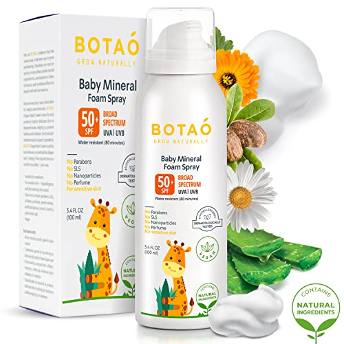 BOTAO BABY’S MINERAL SUNSCREEN FOAM SPRAY SPF50 Broad Spectrum UVA UVB