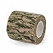 DROK 10 Roll Camouflage Tape, 1.97in x 14.76ft Non Reflective Matte Bandage Protection for Cameras Photography Flashlight Bike Camping fits, 4.92Yard Multi-Functional Self-Adhesive Camo Accessories