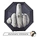 Lejorain Automatic Middle Finger Umbrella Lightweight Travel Rain Umbrella - Funny Creative Christmas Gifts for Men Women