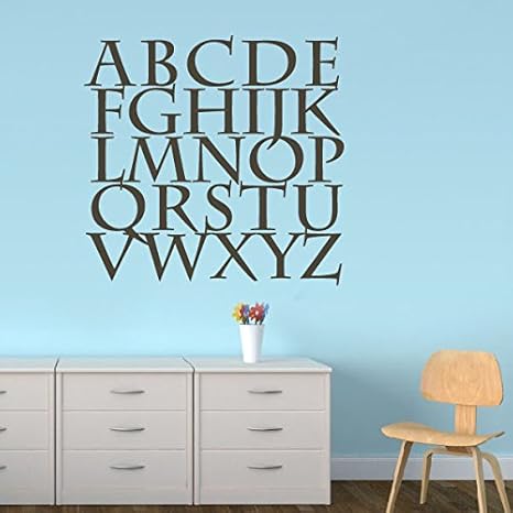 Enorme Alfabetos Abc Vivero De Arte De Pared Calcomania De