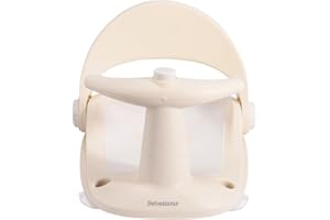 Bebamour Baby Bath Seat,Portable Toddler Child Baby Bathtub Seat for Babies 6 Months & Up,Sit Up Bath Seat for Baby (Khaki)