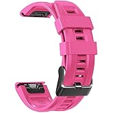 REYDA Silicone Band Compatible for Garmin Fenix 8 Pro 51mm/8 51mm, 26mm Quick Fit Watch Band Soft Silicone Bracelet Wristband Replacement Band for Garmin Fenix 7X/7X Pro/6X/6X Pro/5X/5X Plus/3/3 HR