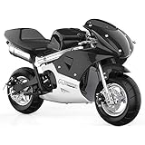 MotoTec Phantom Gas Pocket Bike 49cc 2-Stroke Engine Black