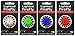 Tundra Tackle Co. Firefly Lighted Fishing Spoon - Discover LED Electronic Battery Powered Underwater Light-Up Lure Jigs of Many Colors to Attract Fish (4-Color Combo, 1/8 oz - 4 Pack)